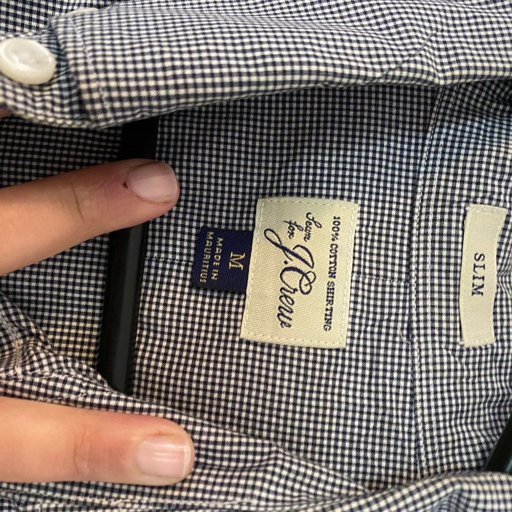 J. Crew Checkered Medium Button Down - image 2